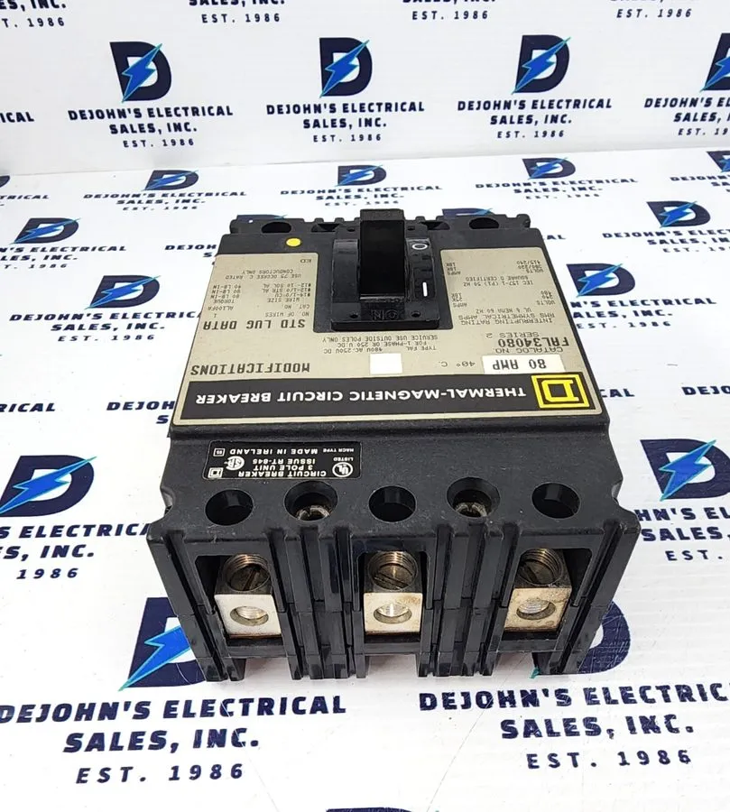 Автоматический выключатель Square D FAL34080 80A 3-Pole 480V Thermal Magnetic Ci