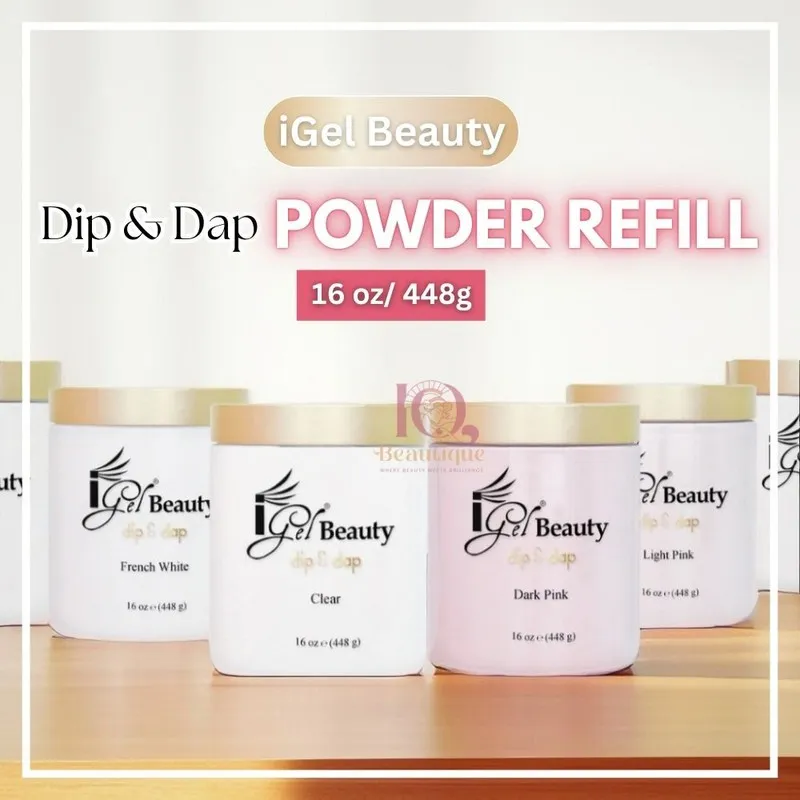 Тонкий клиент iGel Dip & Dap Powder Refill 16 oz/448g [Natural/French/Clear/Pink — фото лота 1