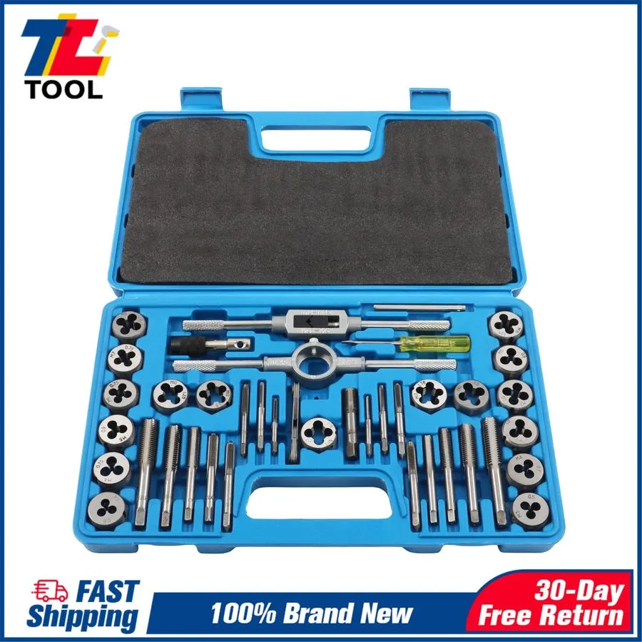 Режущий инструмент Tap and Die Set SAE & Metric M3-M12 Coarse Fine Threading Too