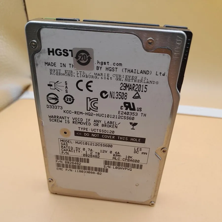 Жёсткий диск HPE 1.2TB 10K SAS 6Gb/s 2.5" Enterprise HDD 726480-001 HUC101212CSS