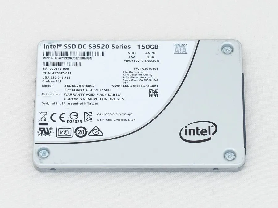 SSD-накопитель Intel DC S3520 150GB Enterprise SSD 2.5" SATA Solid State Drive S — фото лота 1