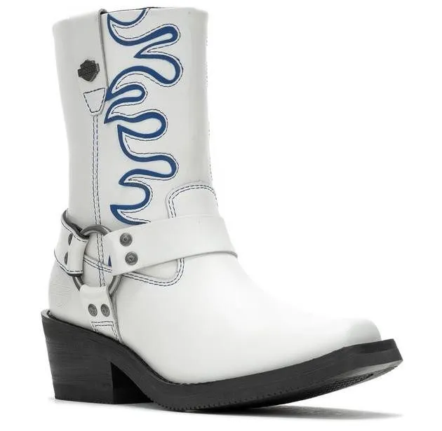Жгут проводов Harley Womens Size 9 Korsen 8-In White Motorcycle Harness Boots D8 — фото лота 1