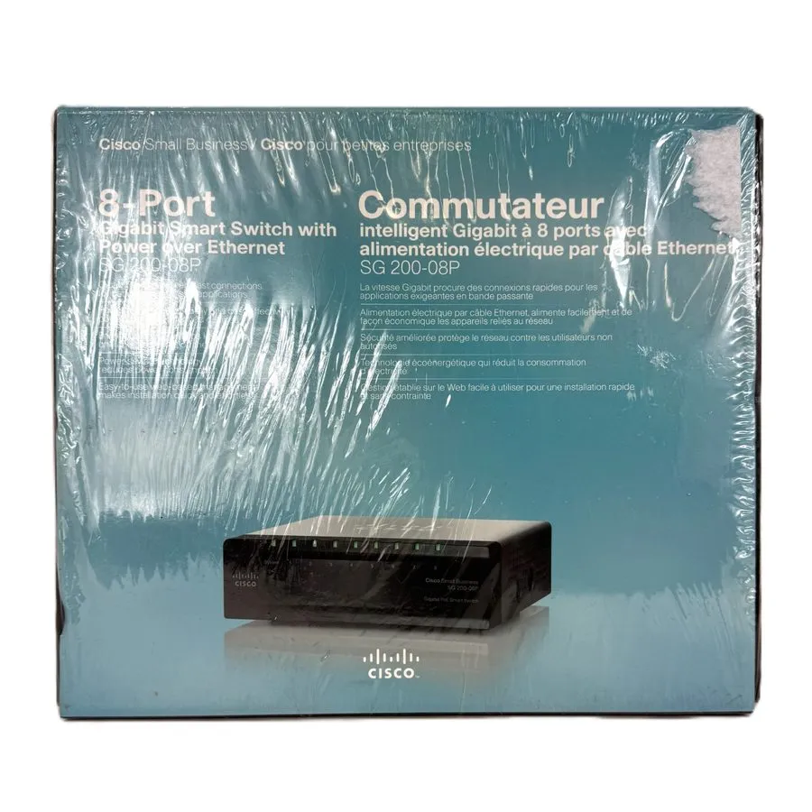 Коммутатор Cisco SG200-08P 8-port Gigabit PoE Smart Switch (SLM2008PT)