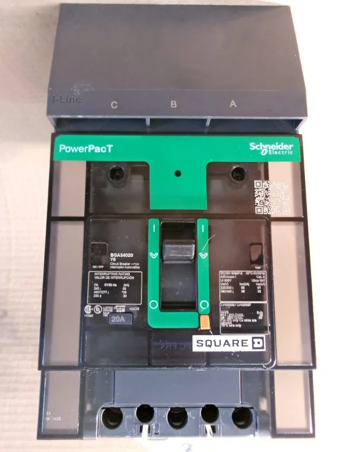 Автоматический выключатель Square D BGA34020Y6 3 Pole 20 Amp 480V Circuit Breake
