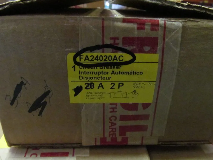 Автоматический выключатель Square D FA24020AC I Line Circuit Breaker 20 Amp 480