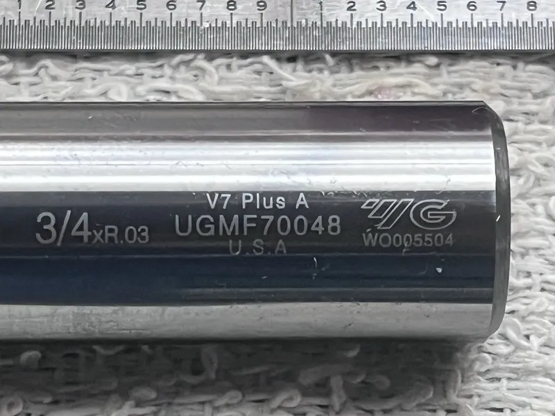 Режущий инструмент 3/4 " 4-FL Corner R.030 Multi-Helix Carbide End Mill, YG1 UGM — фото лота 1