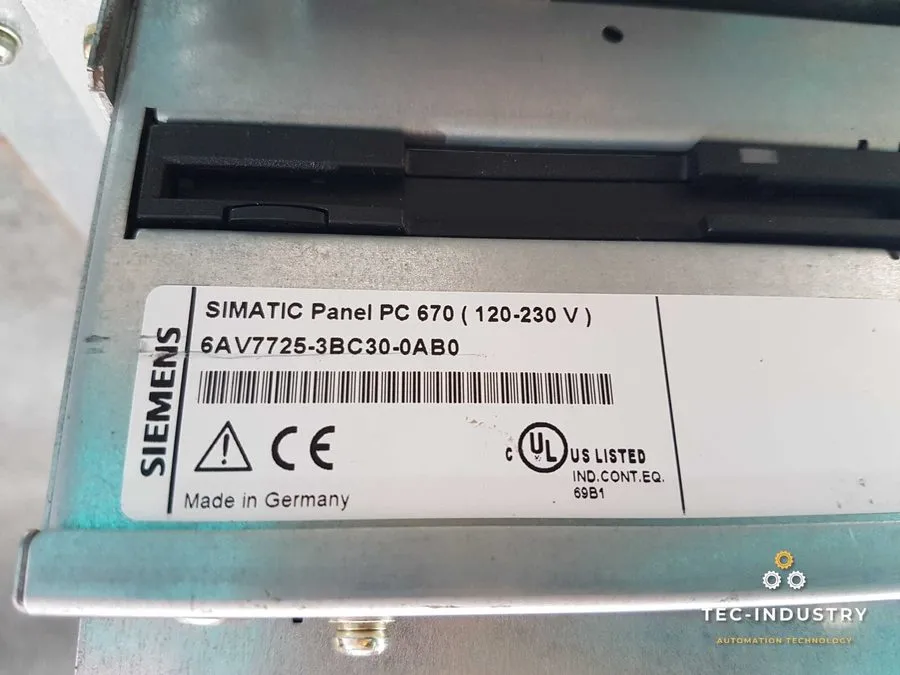 Промышленный компьютер SIEMENS Panel PC 670 6AV7725-3BC30-0AB0 QF8HE 15 A5E88384 — фото лота 1