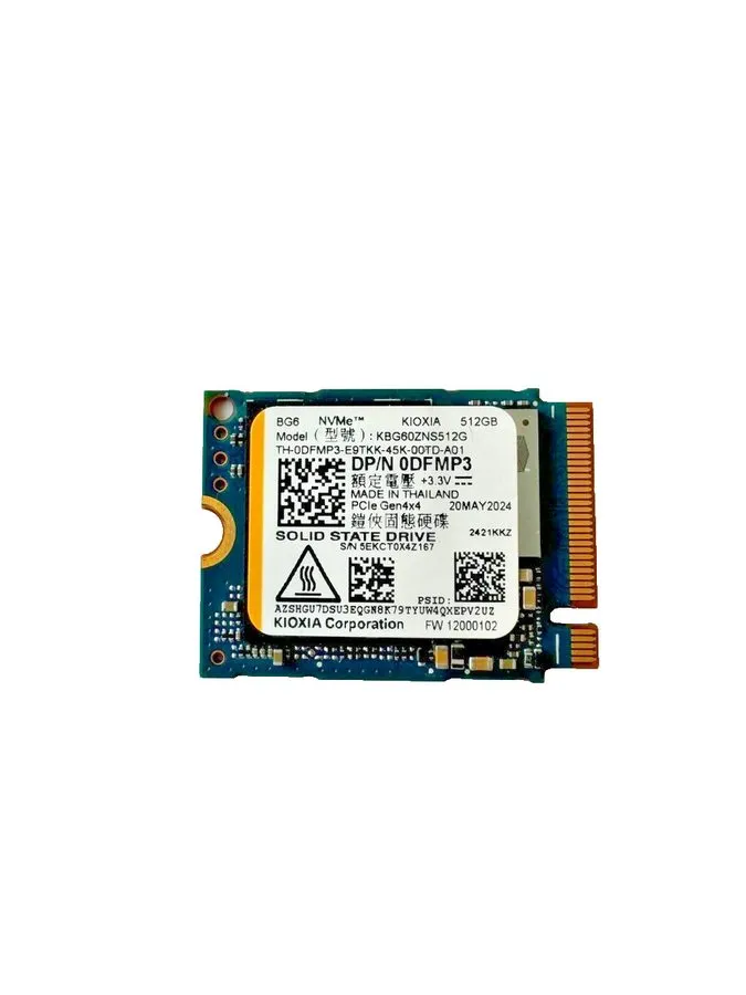 SSD-накопитель KIOXIA 512GB GEN 4x4 NVMe PCIe M2 SSD KBG60ZNS512G DELL 0DFMP3