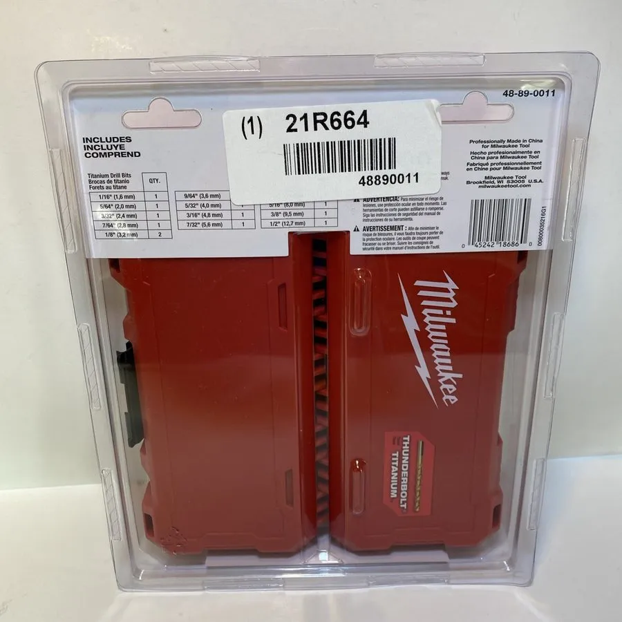 Режущий инструмент Milwaukee 48-89-0011 Titanium Drill Bit Set Thunderbolt Metal