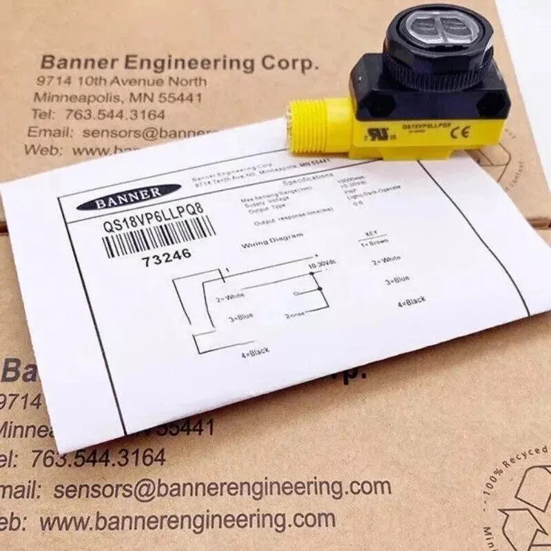 Фотоэлектрический датчик Banner QS18VP6LLPQ8 Photoelectric Sensor 10-30VDC M12 I