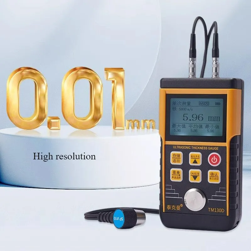 Толщиномер TM130D Digital Ultrasonic Thickness Gauge Metal Steel thickness Teste