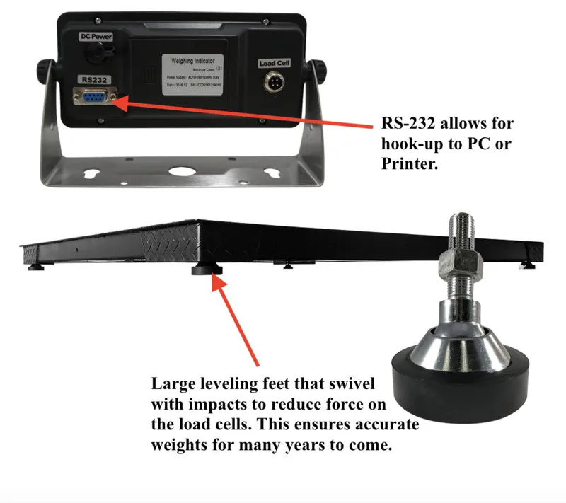 Весы Prime OP-916NN 60"x60" Floor Scale 10,000 lb x 1 lb & Printer w — фото лота 2