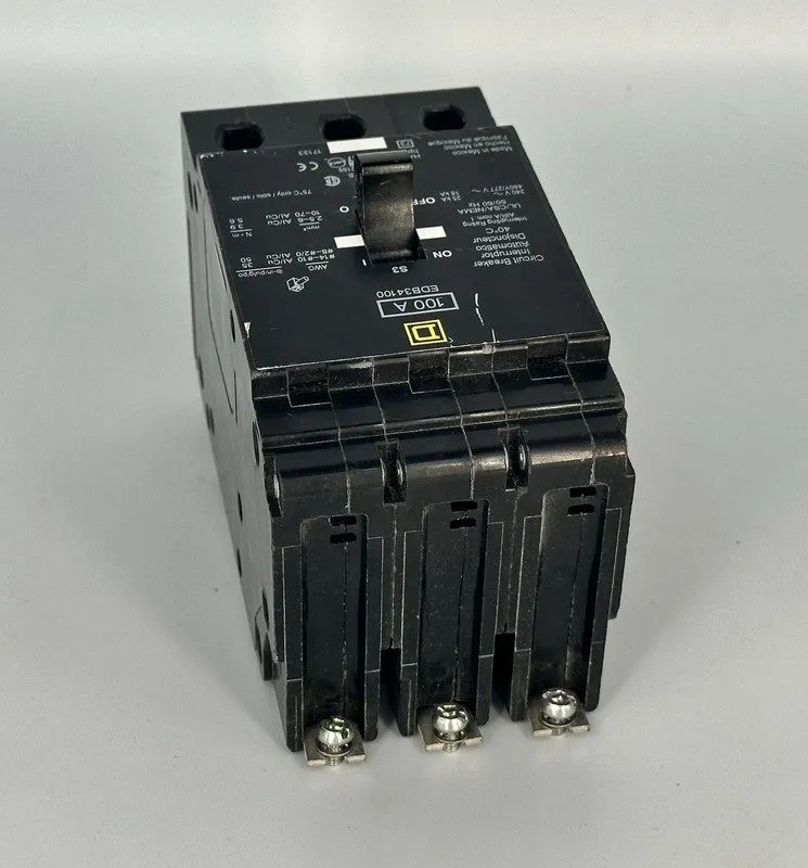 Автоматический выключатель SQUARE D EDB34100 EDB 3 POLE 100 AMP 480v CIRCUIT BRE