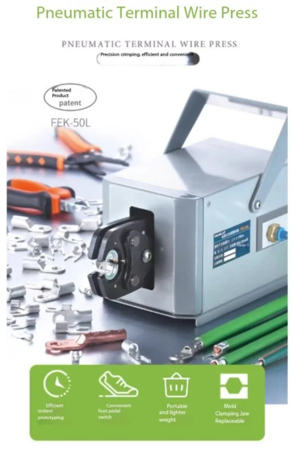 Паяльное оборудование FEK-50L Crimping Pliers 6-50 Square Wire Crimping Machine 