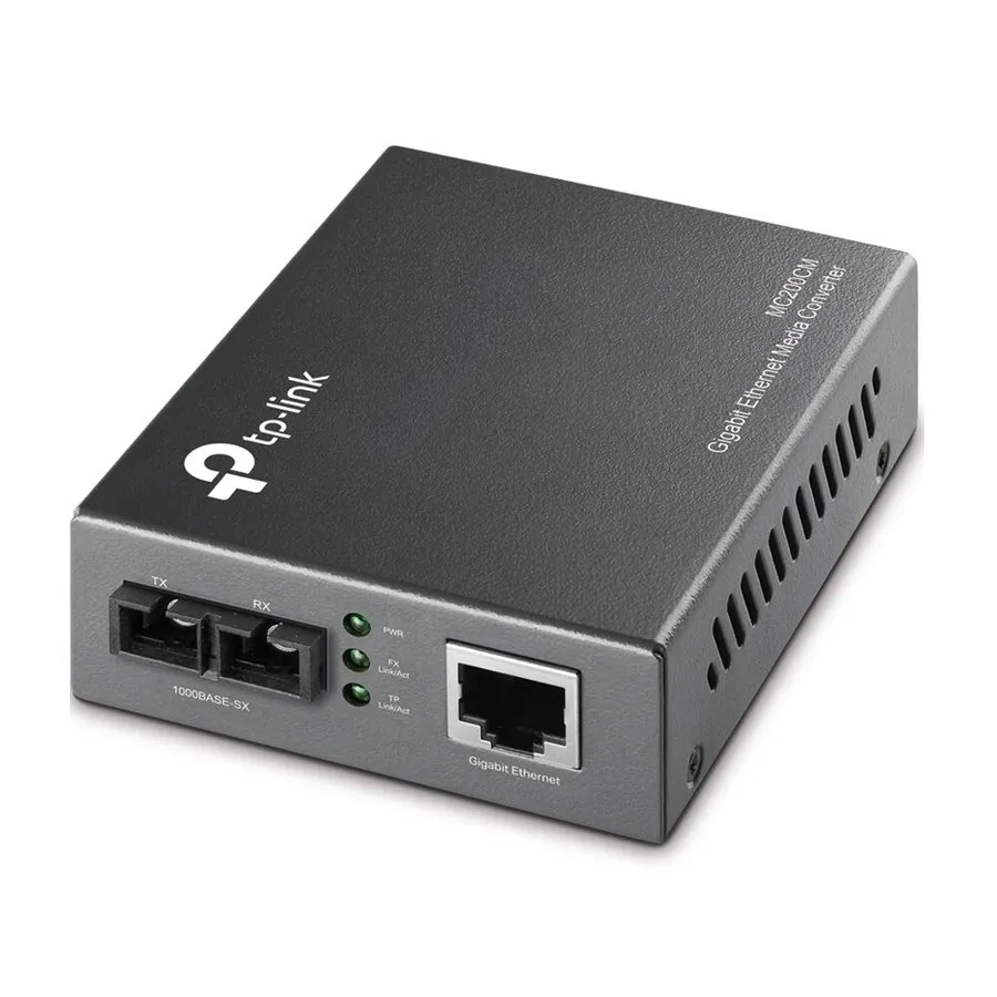 Медиаконвертер TP-Link MC200CM Gigabit RJ45 to Gigabit Multi-Mode SC Fiber Media