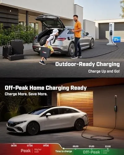 Аккумулятор 2026 Upgraded Level 1&2 Portable EV Charger, 8-16Amp Adjustable Curr — фото лота 2
