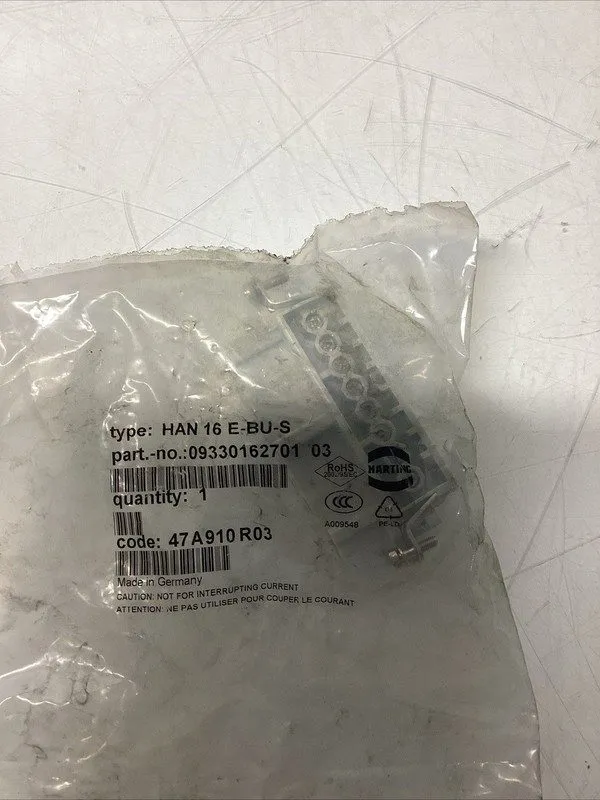 Разъём Harting 16-Pin Female Connector HAN 16E-BU-S (17-32) — фото лота 1