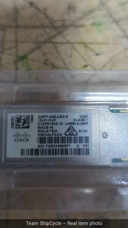 Трансивер CISCO QSFP-40G-LR4-S 40G 1310nm 10KM SMF LC Transceiver HOLOGRAM