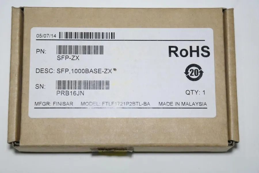 Трансивер HP JW150A FINISAR FTLF1721P2BTL-BA SFP-ZX SFP 1000BASE-ZX TRANSCEIVER 