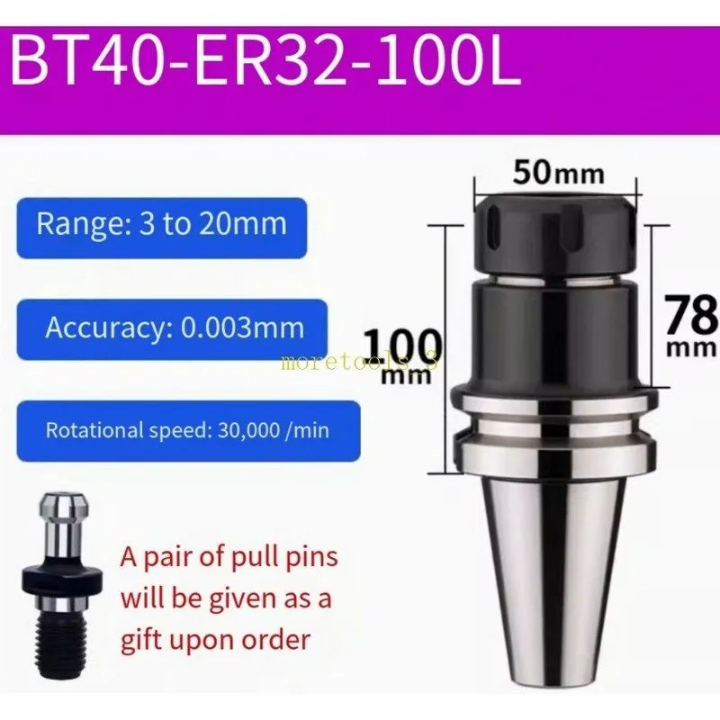 Патрон BT40 ER32 Collet Chuck 4" Gage Length Milling Tool Holder Set BT40-ER32-1