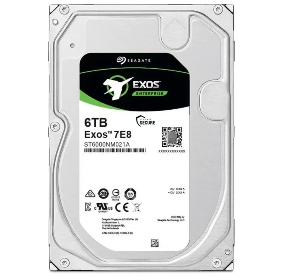 Жёсткий диск ST6000NM021A Exos 7E8 Seagate 6TB SATA 3.5" 7200RPM 256MB 6G 512e H