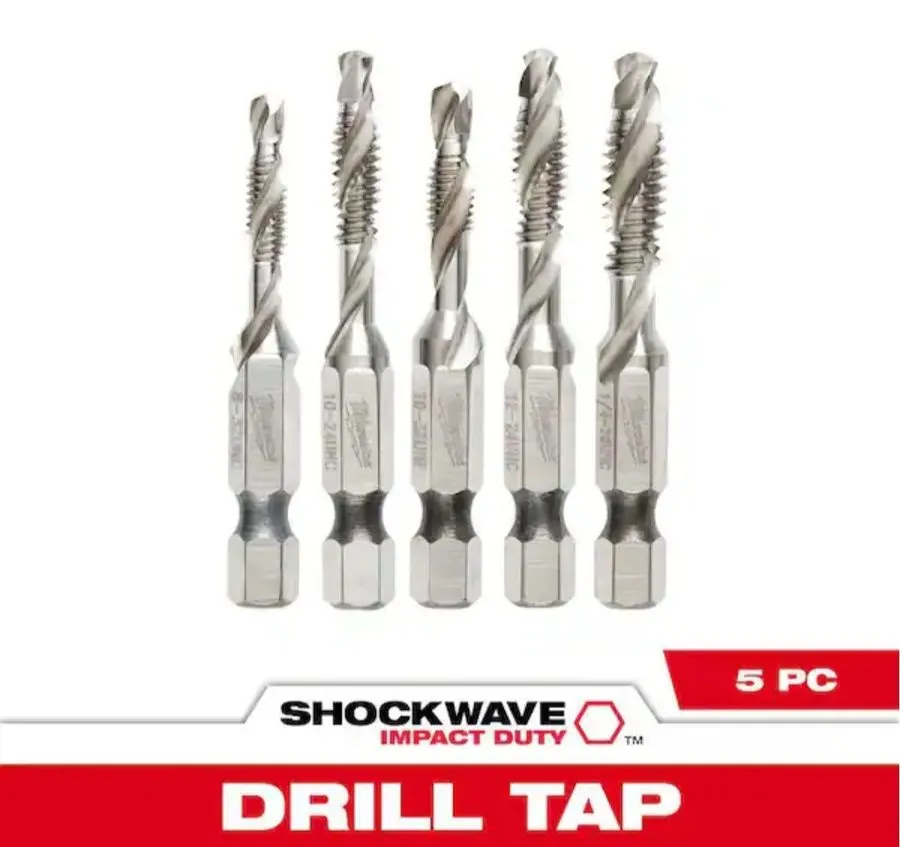 Режущий инструмент Milwaukee Shockwave Impact Drill and Tap Bit Set of 5 48-89-4