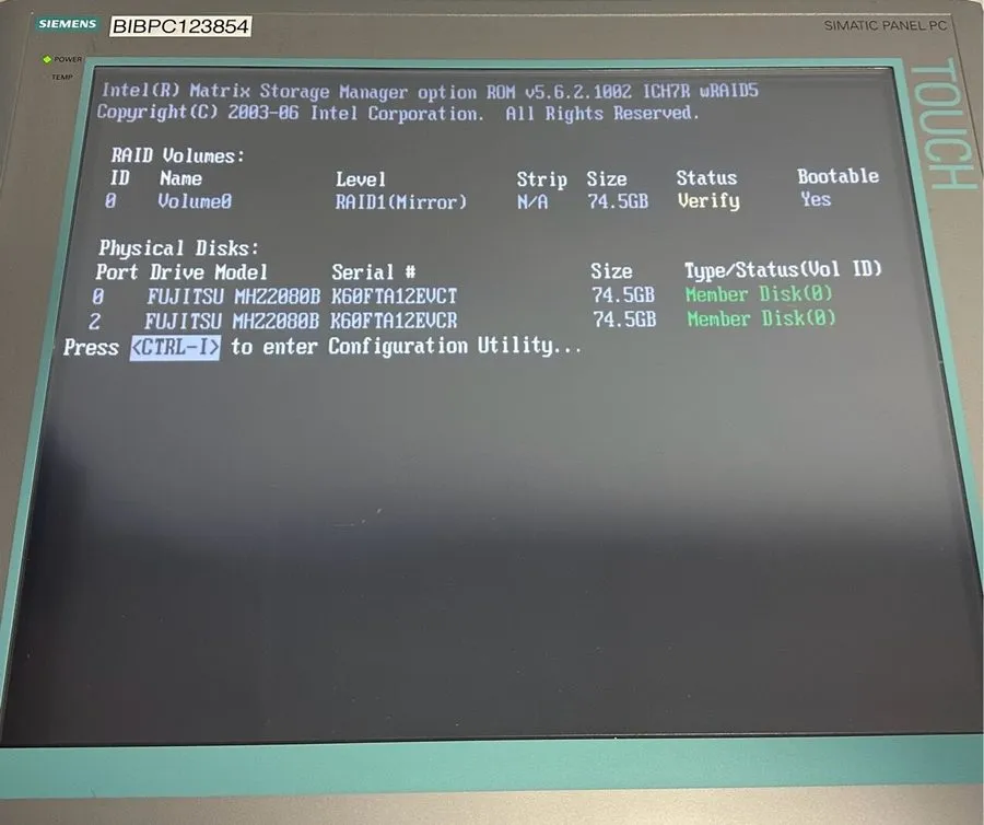Промышленный компьютер Siemens Simatic Panel PC 677B (AC) 19" Touch / 6AV7875-0B