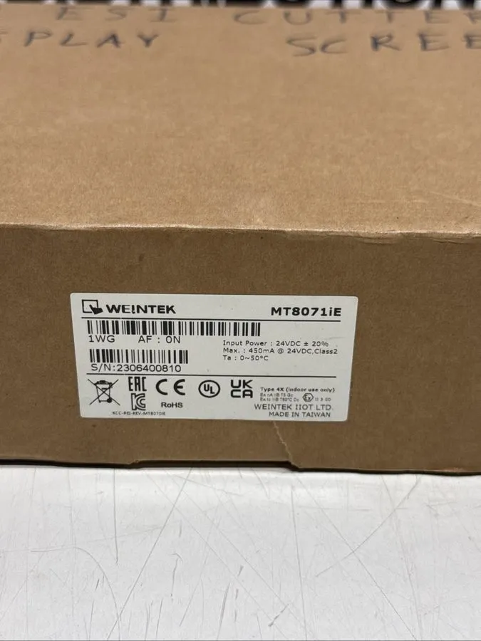Панель оператора MT8071iE Weintek 7 Inch Touch Screen HMI