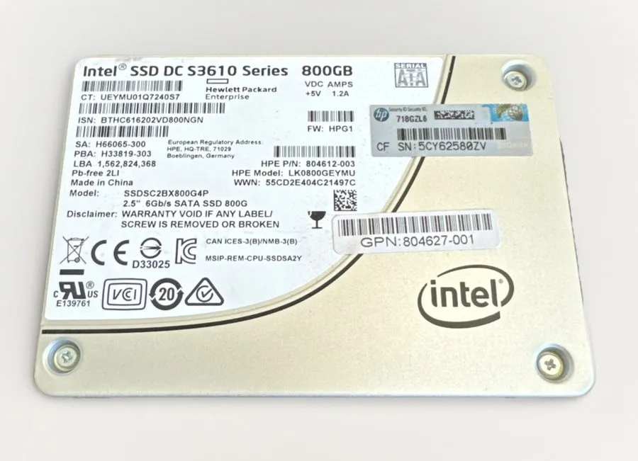 SSD-накопитель Intel DC S3610 Series 800GB SATA 6Gb/s 2.5inch Internal SSD SSDSC