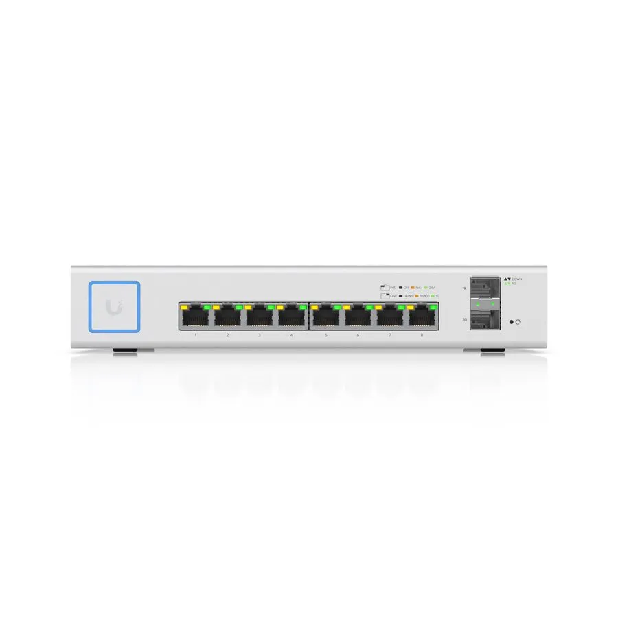 Коммутатор Ubiquiti US-8-150W 8-Port UniFi Switch, Managed PoE+ Gigabit Switch