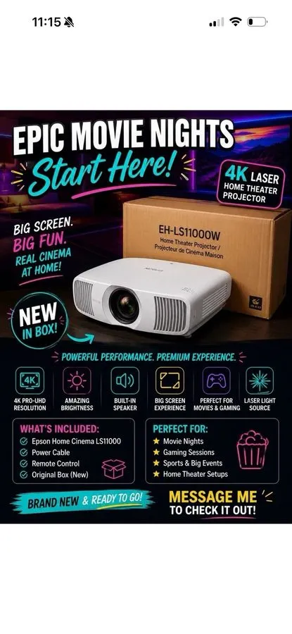 Проектор Epson Home Cinema LS11000 4K PRO-UHD Laser Projector White