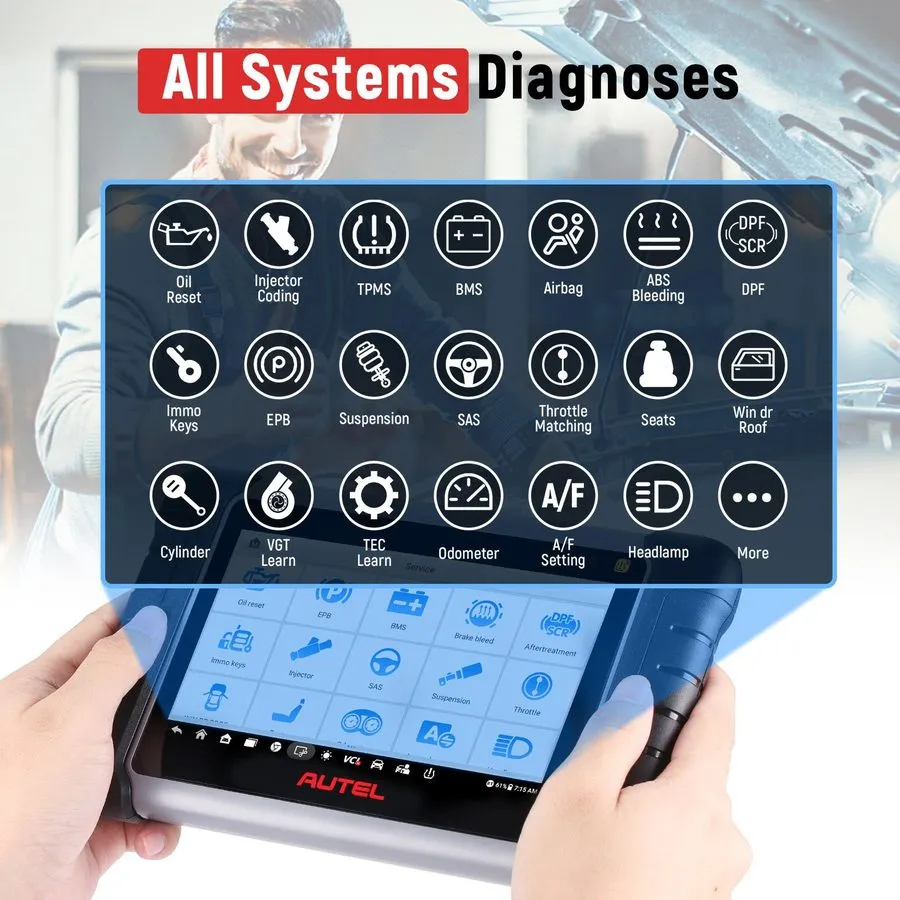 Диагностический сканер Autel MaxiCOM MK808Z-TS All Systems Diagnostic Scanner Au