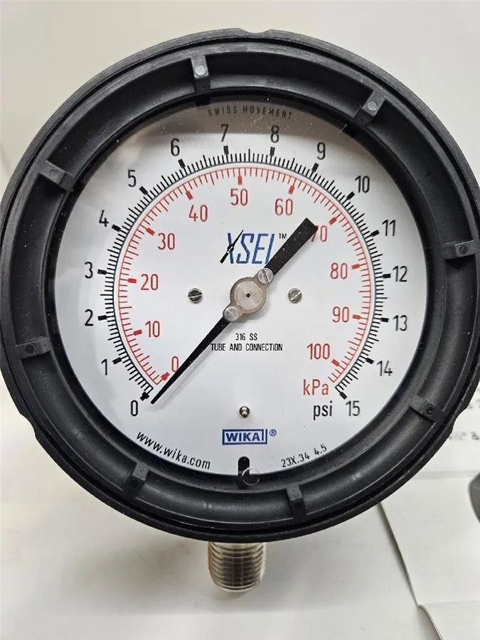 Трубопроводная арматура WIKA 232.34 Pressure Gauge, 0-15 PSI, 4.5" Dial, Part Nu — фото лота 1