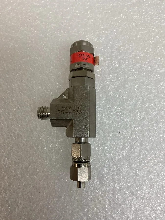 Клапан SWAGELOK Pressure Relief Valve R3A-G RED SPRING 275-344bar 4000-5000 PSIG — фото лота 2