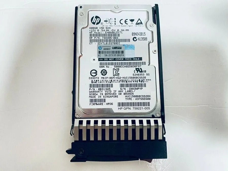 Жёсткий диск HP 787642-001 J9F42A 600GB 12G SAS 15K SFF 2.5" MSA2040 2050 DUAL P