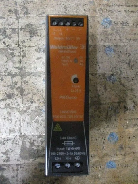 Блок питания Weidmuller 1469470000 PRO ECO DIN Rail Power Supply 72W 24V 3A