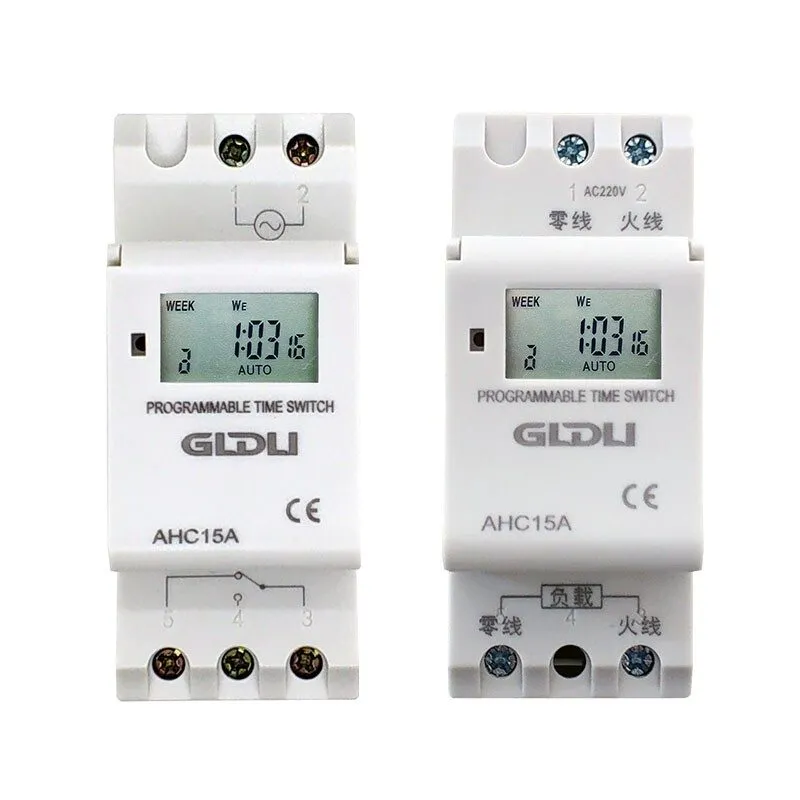 Коммутатор AHC15A DIN-Rail Time Switch 220v Timer Switch THC15A Automatic Contro