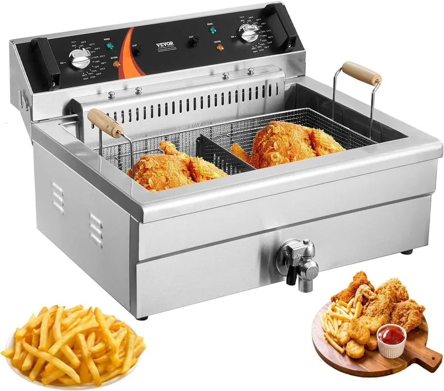 Фритюрница VEVOR Commercial Electric Deep Fryer Countertop Deep Fryer 3000W 30.6 — фото лота 2