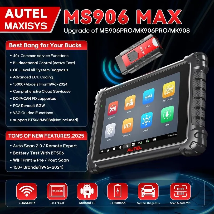 Диагностический сканер Autel MaxiSys MS906 Pro Full Bi-directional Auto Scanner 