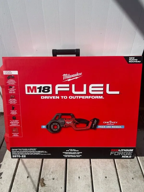 Режущий инструмент Milwaukee 2870-22 Cordless Pipe Threader Kit Red (New, Comple