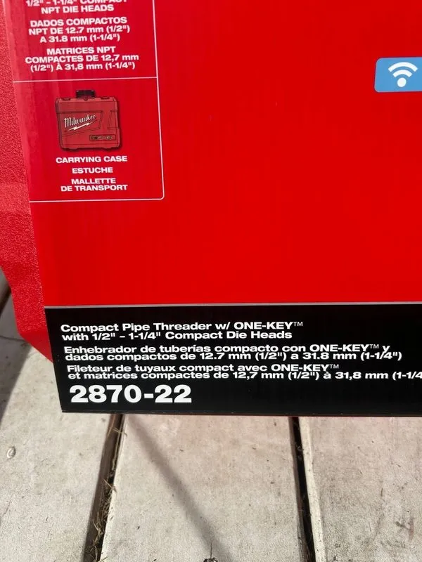 Режущий инструмент Milwaukee 2870-22 Cordless Pipe Threader Kit Red (New, Comple — фото лота 3
