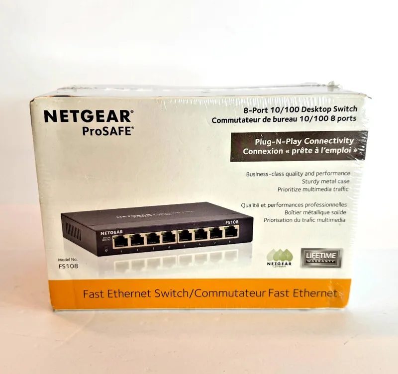 Коммутатор Netgear ProSAFE FS108NA 8-Port 10/100 Desktop Switch Fast Ethernet