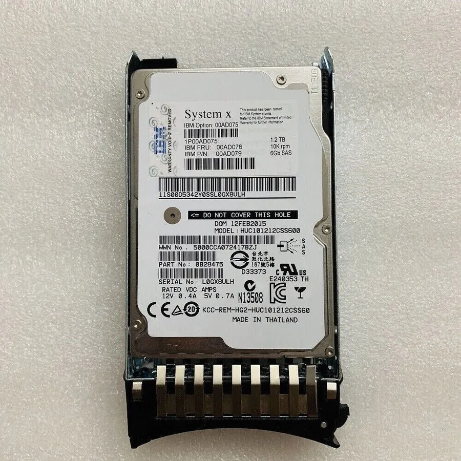 Жёсткий диск LENOVO/IBM 1.2TB 00AD076 00AD079 00AD075 00AD077 10K 6G 2.5" G2HS S
