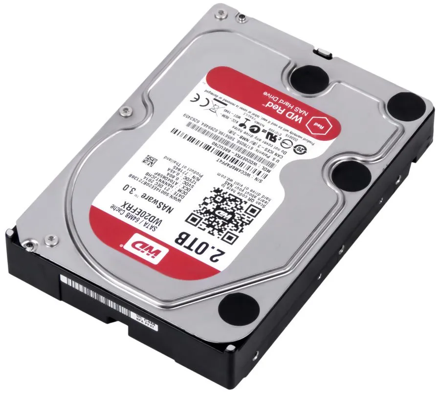 Жёсткий диск Western Digital Red Plus 2TB WD20EFRX NAS HDD 5400 RPM 64MB SATA II