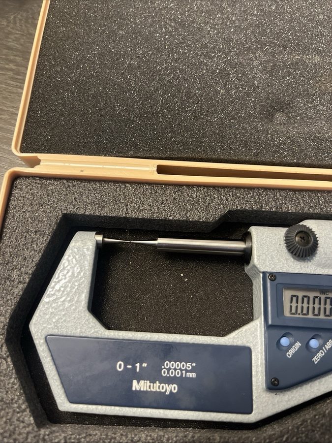 Микрометр Mitutoyo Digital Point Micrometer 0-1 in Range, 0.00005 in Resolution  — фото лота 2