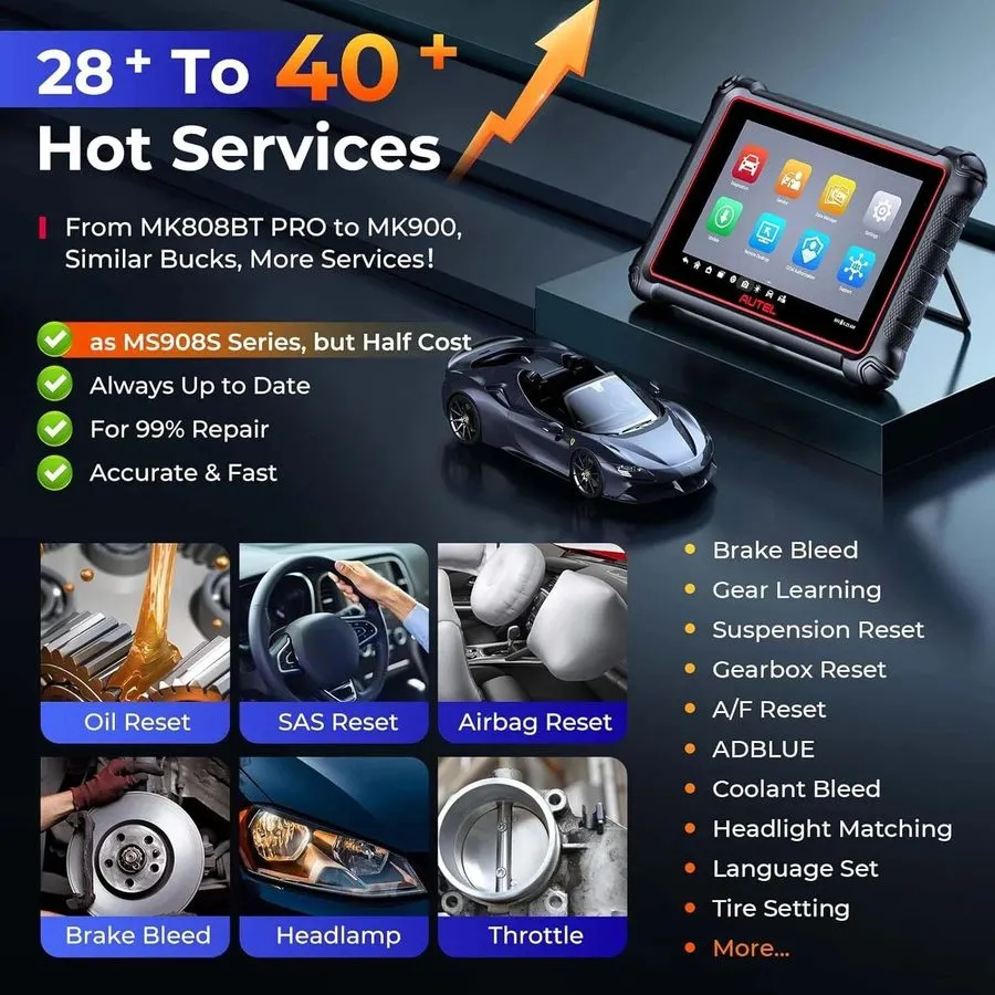 Диагностический сканер 2026 Autel MaxiCOM MK900 Car Full System Bidirectional Di