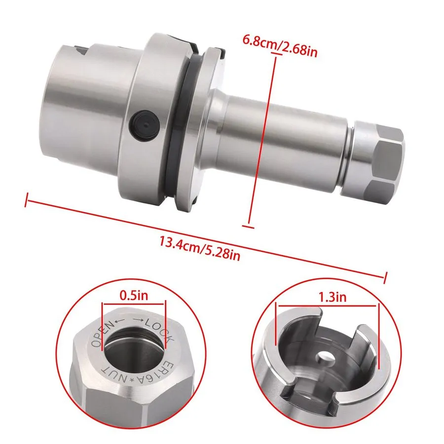 Режущий инструмент HSK63A-ER16A-100 Collet Chuck Tool Holder CNC Machine HSK 63A