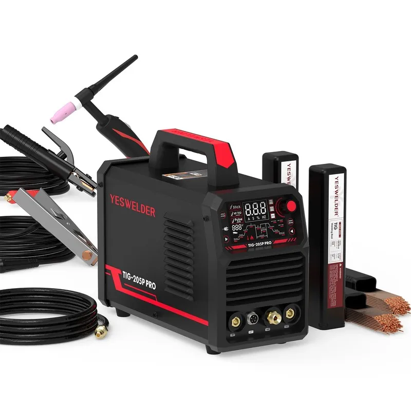 Сварочный аппарат 205A Tig Welder with Pulse Large LED Display, TIG-205P Pulsed 