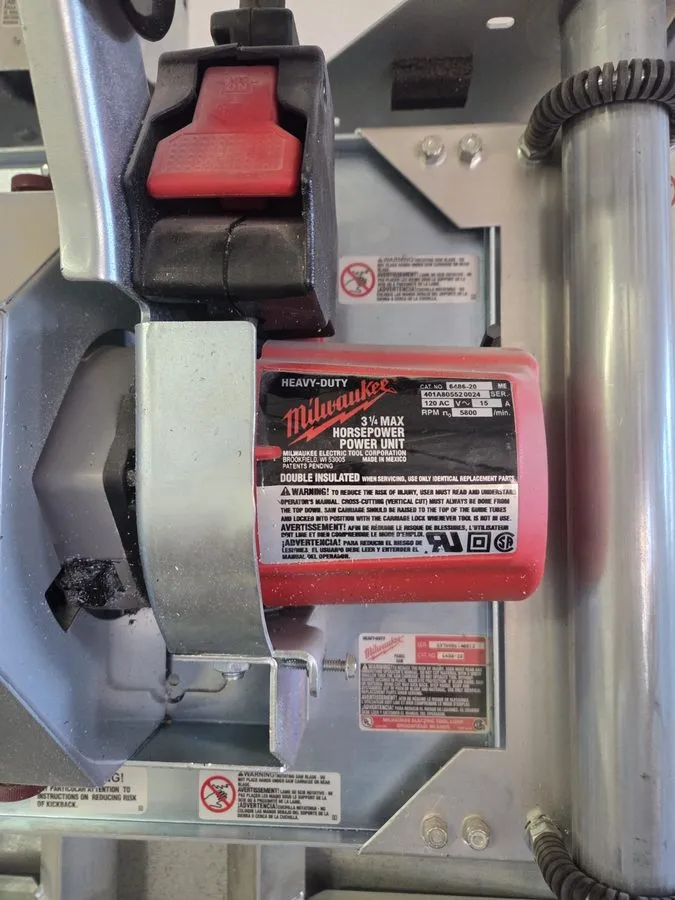 Оборудование ЧПУ Milwaukee 6480-20 Heavy Duty 8" Panel Saw 15 amp 3 1/4 HP — фото лота 1