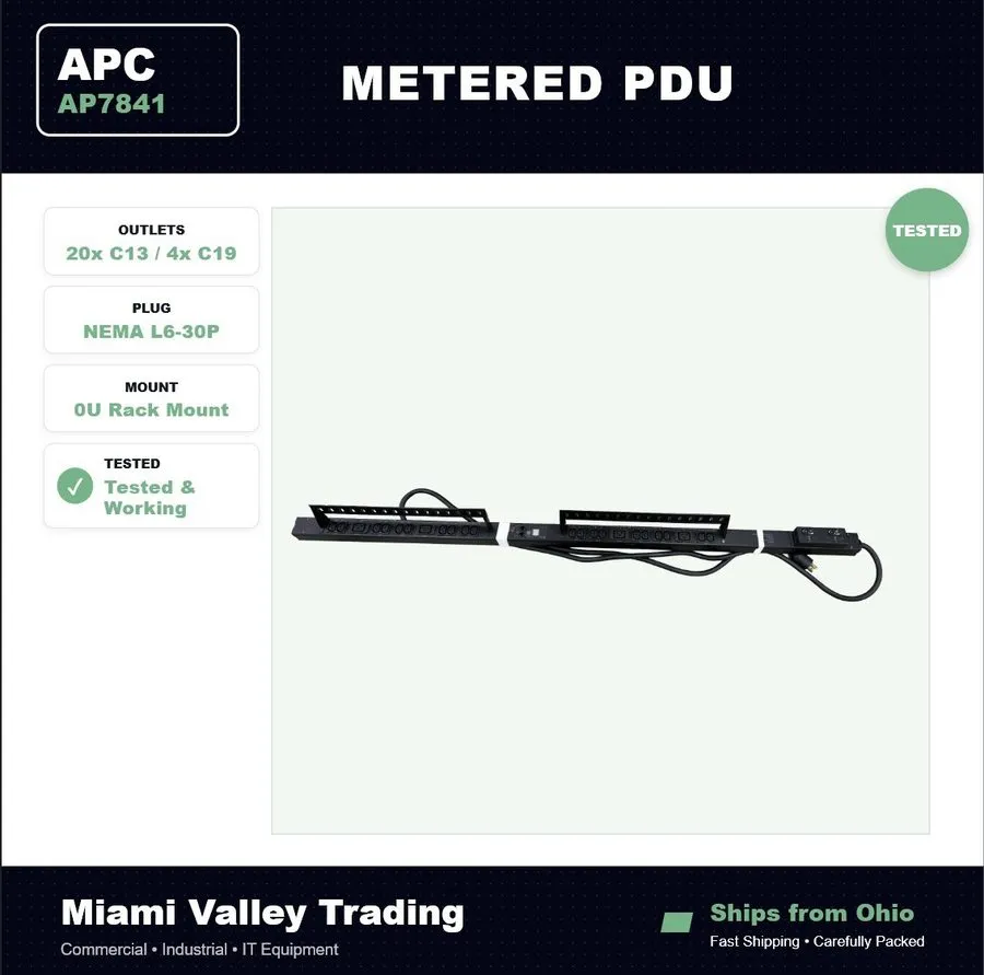 Блок розеток PDU APC AP9571A Rack PDU, Basic, 1U, 30A, 208V, L6-30P Input, C13 O